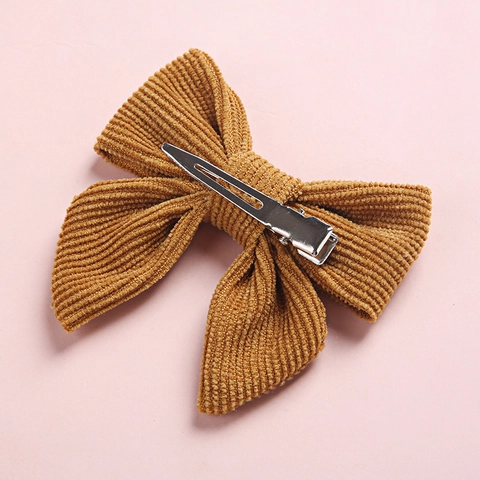 Cord Schleife Haarspangen Für Mädchen Retro Süße Bowknot Krokodilklemmen Handgefertigte Kinder Haarschmuck Täglich Party