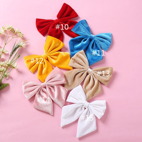 Handgemachte 6 Zoll Große Samt Schleife Haarspange Für Mädchen Prinzessin Schwalbenschwanz Alligator Clip Haarschmuck