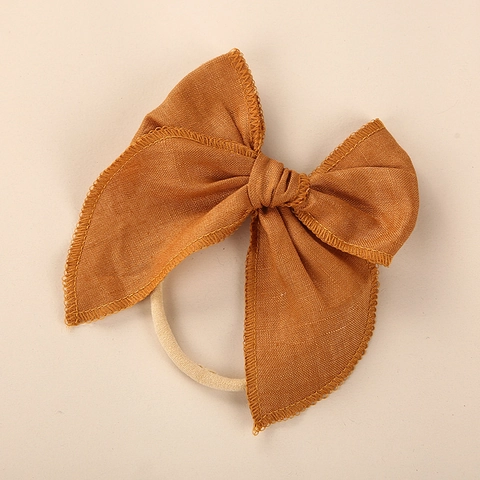 Diadema con Lazo para Bebé Hecha a Mano de Malla Color Sólido Banda Elástica Suave para el Cabello para Niñas Accesorios