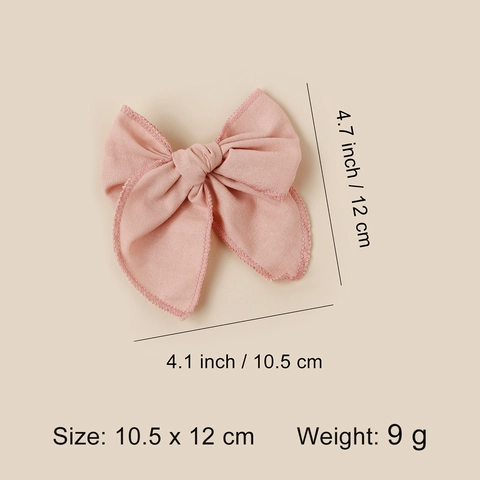 INS Kids Linen Cotton Butterfly Knot Hair Clip For Baby Girls Morandi Color Fabric Alligator Clip Hair Accessories Gift