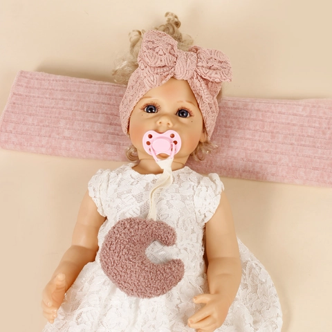 Infant Baby Lace Bow Headband Embroidered Double Layer Mesh Elastic Hair Band For Toddler Girls Hair Accessories Gift
