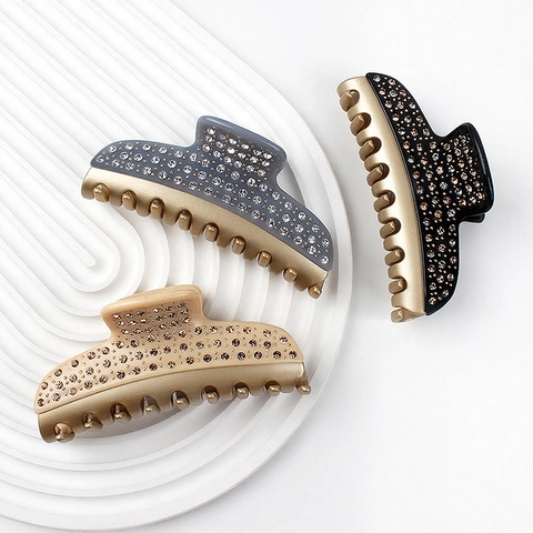 Große Haarkralle Aus Celluloseacetat Mit Funkelnden Strasssteinen Luxus Vintage Hepburn Stil Haarklammer Für Damen Haarschmuck