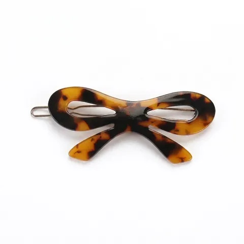 Vintage Schildpatt Schleife Haarspange Handgefertigte Acetat Schleife Seitenclip Für Damen Eleganter Haarschmuck Französischer Haarnadel