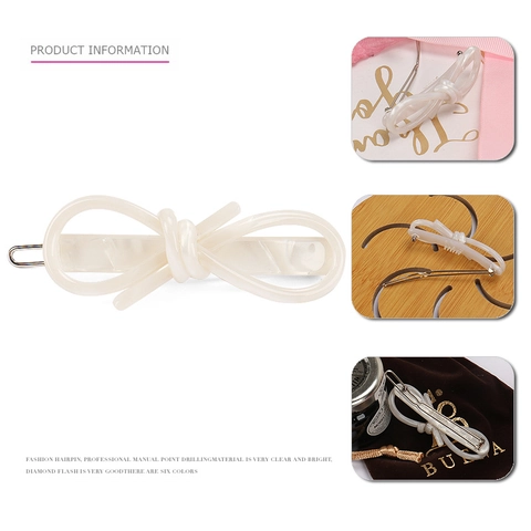 Handgefertigte Acetat Schleife Haarspange Elegante Bow Seitenclip Koreanischen Stil Haarschmuck Für Damen Tägliche Dekoration