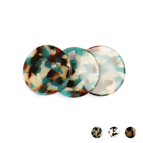 Vintage Marble Texture Acetate Hair Clips For Women Elegant Round Tortoiseshell Pattern Hairpin French Style Hair Accessories