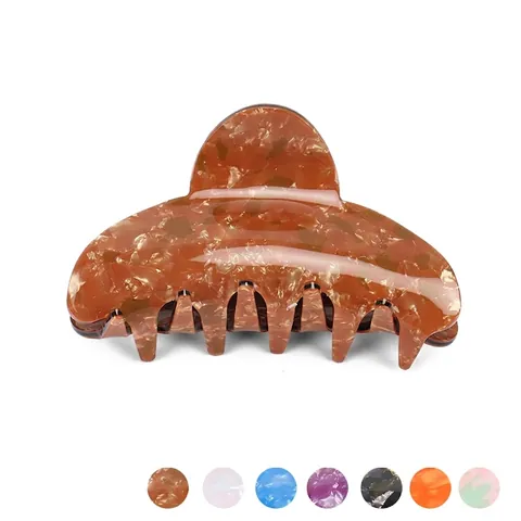 Pinza per Capelli in Acrilico con Trama di Marmo Vintage per Donna Grande Forcina Geometrica Accessori per Capelli Antiscivolo