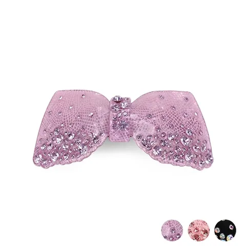 Mode Acryl Schleife Haarklammer Mit Glitzernden Strasssteinen Eleganter Handgefertigter Federclip Kopfschmuck Für Damen Tägliches Styling