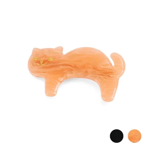 Handgemaakte Acryl Kat Haarspeld Marmeren Patroon Eendenbek Clip Voor Kinderen Zoete Haaraccessoires Meisjes Styling Decor