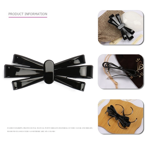 Französisches Acetat Schmetterling Schleife Haarklammer Minimalistisch Glänzend Federclip Pferdeschwanz Halter Für Damen Haarschmuck