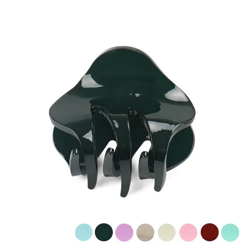 Pinza para el Cabello de Acrílico Color Sólido Caramelo Acabado Brillante Soporte para Coleta Accesorios de Peluquería para Mujer