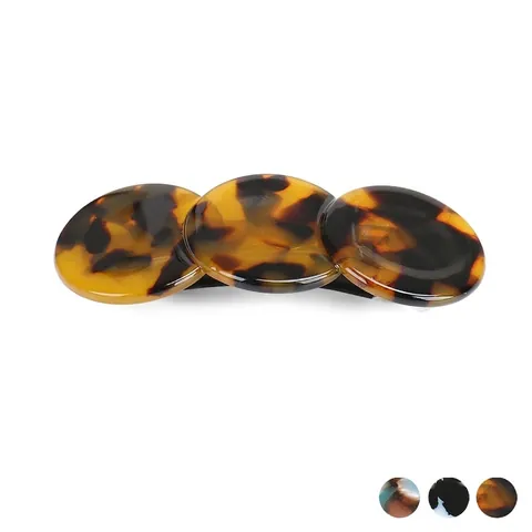 Vintage Handgefertigte Acetat Marmormuster Runde Haarspange Geometrische Feder Haarklammer Für Damen Schildpatt Mode Haarschmuck
