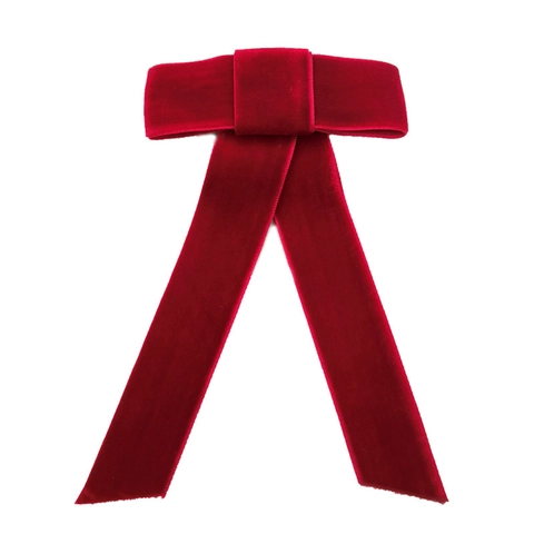 Women Vintage Velvet Bow Hair Clip Long Ribbon Tassel Spring Clip Elegant Hair Accessories Solid Color Handmade Hairpins