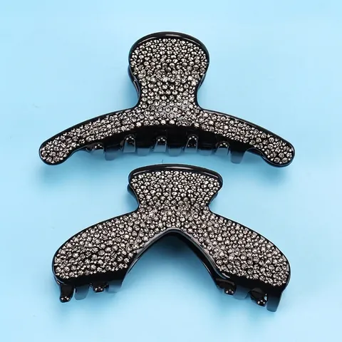 Pinza per Capelli in Acetato Francese per Donna Moda Pieno di Strass Scintillante Grande Fermaglio Accessori per Acconciature