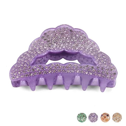 Pinza per Capelli in Acrilico con Strass per Donna Grande Molletta Moderna Antiscivolo per Acconciature Capelli Spessi