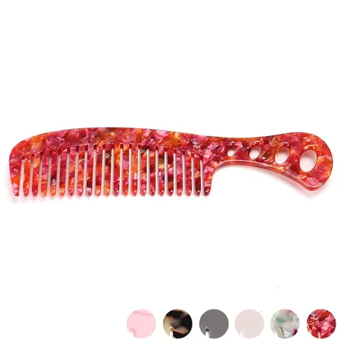 Peigne à Cheveux Vintage en Acétate Motif Marbré Fait à la Main Écaille de Tortue Peigne Démêlant pour Femmes Accessoires