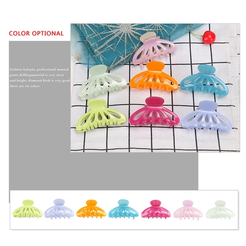 Japanese Acetate Hair Claw Clip Minimalist Geometric Hollow Lantern Hair Grab For Women Daily Hair Styling Hair Accessory
