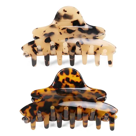 Franse Retro Haarklem Van Acetaat Met Schildpadmotief Luipaardprint Grote Haarklem Voor Dames Dagelijkse Haarstyling Accessoires