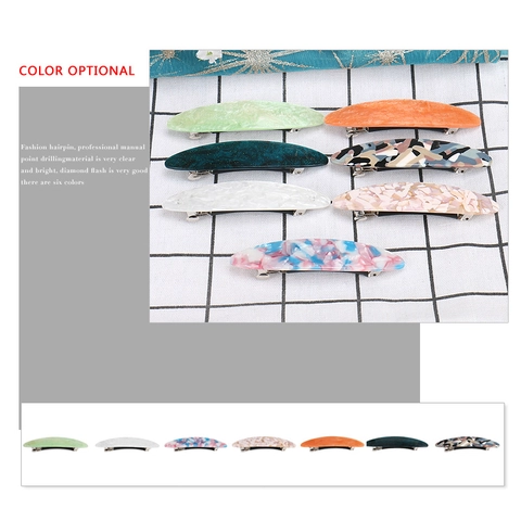 Korean Style Acetate Marble Texture Spring Hair Clip Minimalist Elegant Barrette For Women Ponytail Holder Hair Accessory