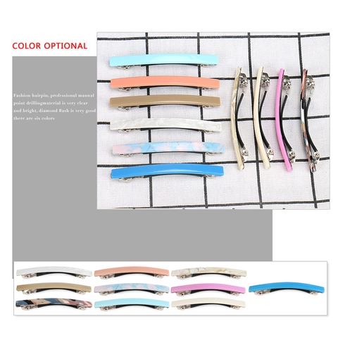 Minimalist Acetate Cellulose Barrette Hair Clip For Women Marble Geometric Solid Color Spring Clip Fashion Hair Accessories