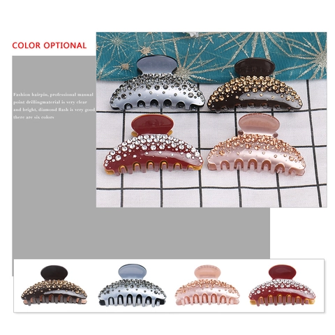 Handgemachte Haarklammer Aus Celluloseacetat Mit Strass Große Geometrische Haarklammer Im Koreanischen Stil Für Damen Haarschmuck