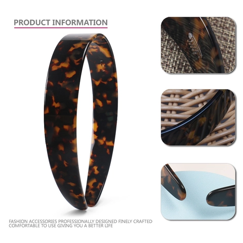 Vintage Acetat Haarband Für Damen Retro Schildpatt Muster Haarschmuck Minimalistisch Glänzend Elegant Stil
