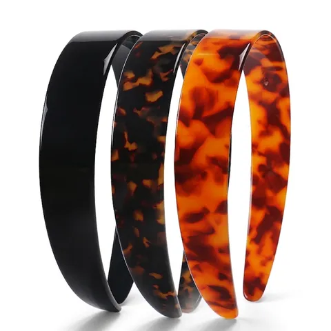 Vintage Acetat Haarband Für Damen Retro Schildpatt Muster Haarschmuck Minimalistisch Glänzend Elegant Stil