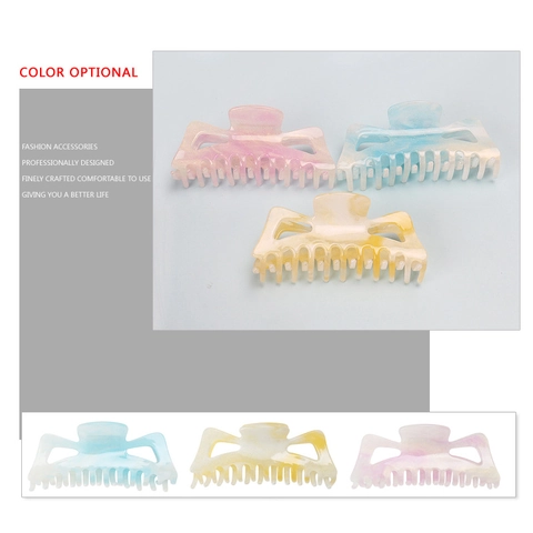 Grande Pinza per Capelli a Fiocco in Acrilico per Donna Texture Marmorea Brillantini Shark Clip Dolce Fresca Antiscivolo Accessori per Capelli Eleganti