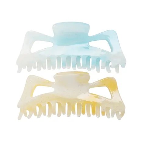 Grande Pinza per Capelli a Fiocco in Acrilico per Donna Texture Marmorea Brillantini Shark Clip Dolce Fresca Antiscivolo Accessori per Capelli Eleganti