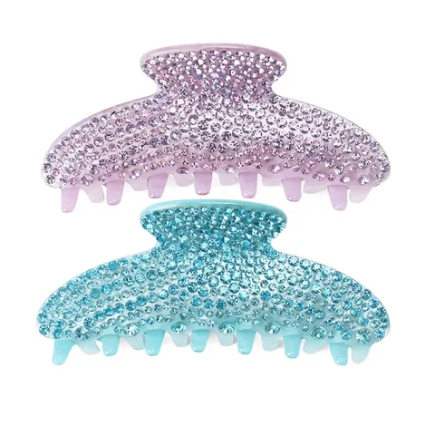 Große Acryl Haarklammer Voll Strass Haarklammer Elegant Geometrisch Haarschmuck Für Damen Tägliche Party Haarnadel