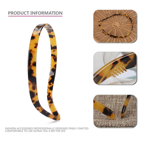 Cerchietto in Acetato Minimalista Leopardo Tartarugato per Donna Denti Antiscivolo Cerchietto alla Moda per Ragazze Accessori per Capelli Quotidiani