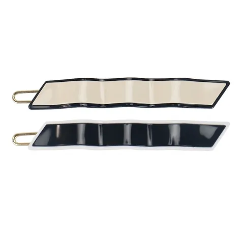 Fashion Minimalist Acetate Wave Hair Clip Contrast Color Side Bangs Clip Geometric Hairpin For Women Hair Accessories