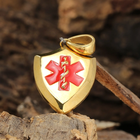 Roestvrijstalen Medische Waarschuwing Ster Des Levens Schild Hanger Alleen Zonder Ketting Medische ID Hanger Voor Heren Dames Sieraden