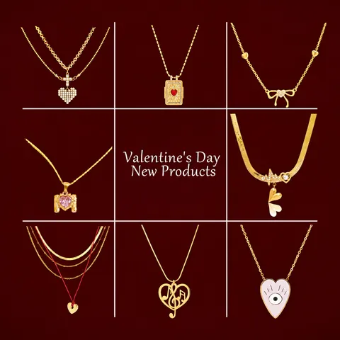Mode Edelstahl Herz Anhänger Halskette Mehrlagig Strass Choker Für Damen Valentinstag Schmuck Geschenk Vergoldet