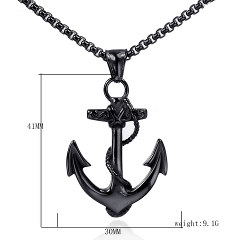 Nautical Stainless Steel Anchor Pendant Without Chain Retro Hip Hop Style Polished Metal Jewelry Accessory For Men Women