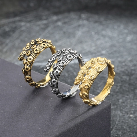 Anillo De Acero Inoxidable De Tentáculo De Pulpo Punk Para Hombre Gothic Cthulhu Anillo Ajustable Joyería Vintage