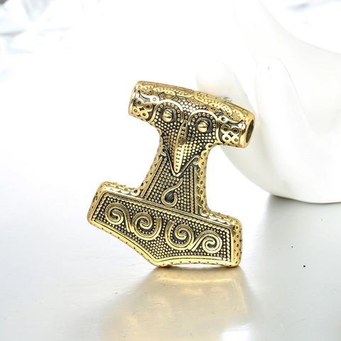 Viking Thor's Hammer Mjölnir Pendant Stainless Steel Nordic Mythology Retro Jewelry For Men Women Pendant Only Without Chain