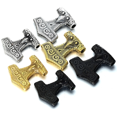 Viking Thor's Hammer Mjölnir Pendant Stainless Steel Nordic Mythology Retro Jewelry For Men Women Pendant Only Without Chain