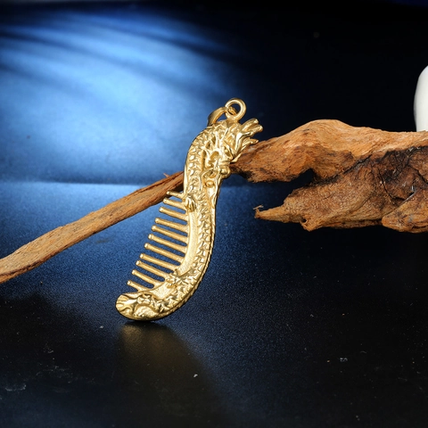 Colgante Peine Dragón de Acero Inoxidable Para Hombre Mujer Hip Hop Retro Punk Joyería Hecho a Mano Colgante Solo Sin Cadena