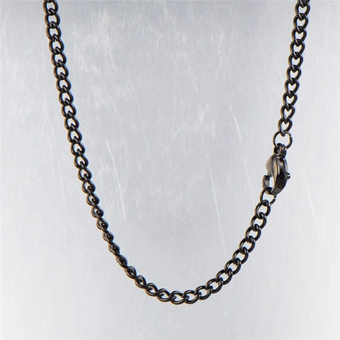 Collar de Cadena de Eslabones de Acero de Titanio Minimalista para Hombres y Mujeres Joyería Unisex de Moda