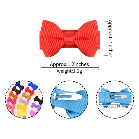 Mini Bonbonfarben Schleifen Haarspangen Set Für Kinder Ripsband Kleine Schleifen Krokodilklemmen Einfarbig Kleinkinder Mädchen Haarschmuck