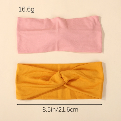 Women Elastic Twist Turban Headband Solid Color Nylon Ribbed Yoga Sports Hair Band Washing Face Head Wrap Headwear