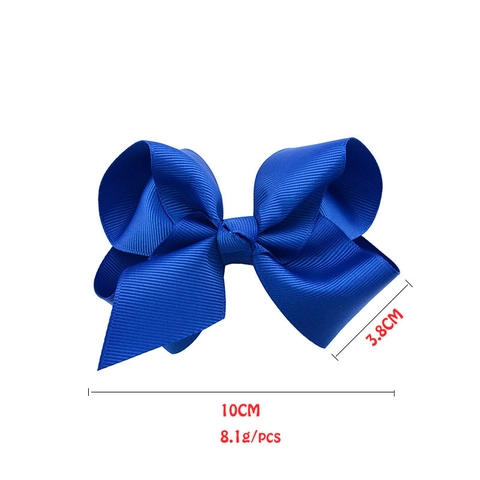 Boutique Grosgrain Ribbon Bow Hair Clips For Girls Handmade Solid Color Large Bow Barrette Kids Children Hair Accessories