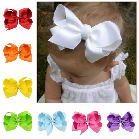 Handmade Large Grosgrain Ribbon Bow Hair Clips For Girls Kids Boutique Alligator Clips Decorative Polyester Bows Hair Accessories