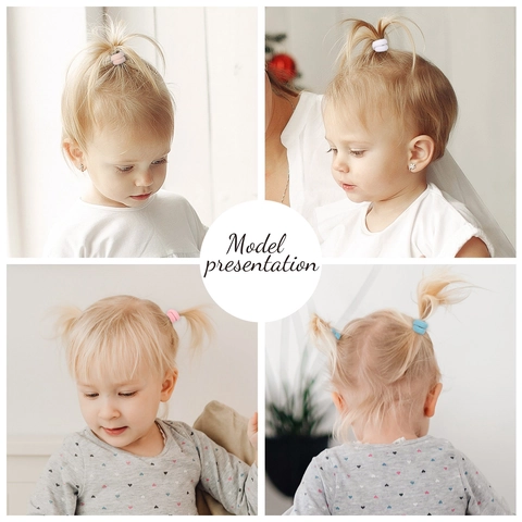 Elastici Per Capelli Senza Cuciture Ad Alta Elasticità Per Bambine Tinta Unita In Morbida Maglia Fermacoda Elastici Per Capelli Accessori