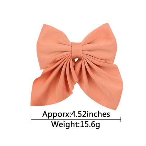 Large Chiffon Bow Hair Clips For Women Girls Over-sized Morandi Candy Color Hair Pins Sweet Elegant Hair Accessories