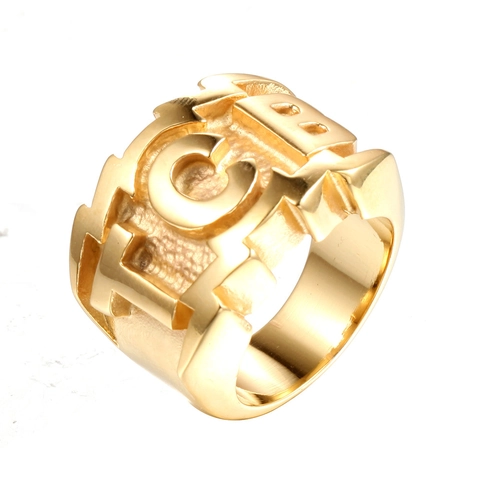 Cool Vintage TCB Lightning Stainless Steel Band Ring For Men Gold Silver Plated Hiphop Rock Style Fashion Jewelry Accessory