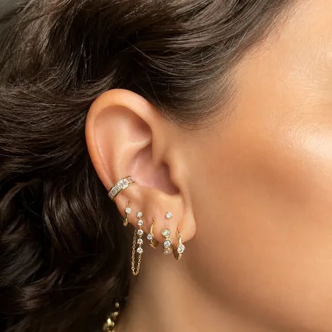 Minimalist Stainless Steel Rhinestone Ear Cuff For Women Gold Color Non Pierced Geometric U Shaped Cartilage Clip Earrings Fashion Jewelry