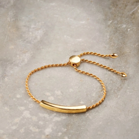 Edelstahl Verstellbares Bar Armband Für Damen Minimalistische Seilkette Spiegelpoliert Schieber Bolo Verschluss Modeschmuck Geschenk