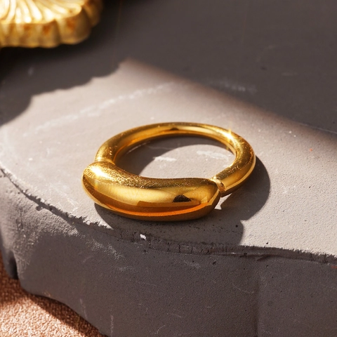 Minimalistischer Edelstahl Offener Ring Französisches Design Doppellagiger Knoten Wicklung Gold Silber Strass Verstellbarer Ring Damen Herren