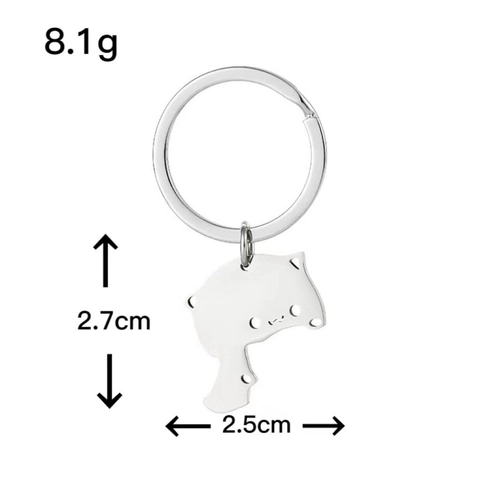Portachiavi a Forma di Gatto in Acciaio Inossidabile per Migliori Amici Coppie Carino Gattino Ciondolo per Borsa Portachiavi in Metallo Lucido Regalo